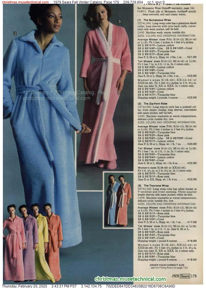 1979 Sears Fall Winter Catalog, Page 179