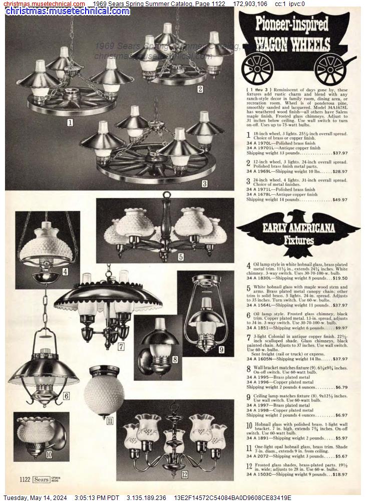 1969 Sears Spring Summer Catalog, Page 1122