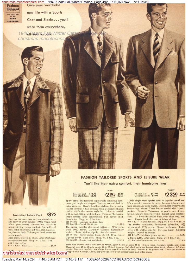 1948 Sears Fall Winter Catalog, Page 492