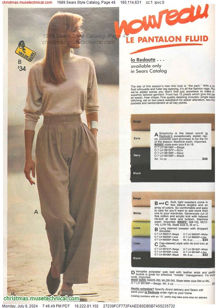 1989 Sears Style Catalog, Page 48