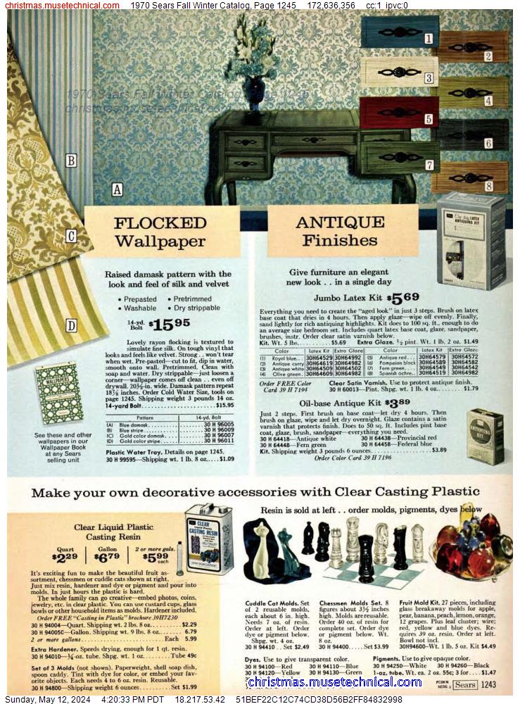 1970 Sears Fall Winter Catalog, Page 1245