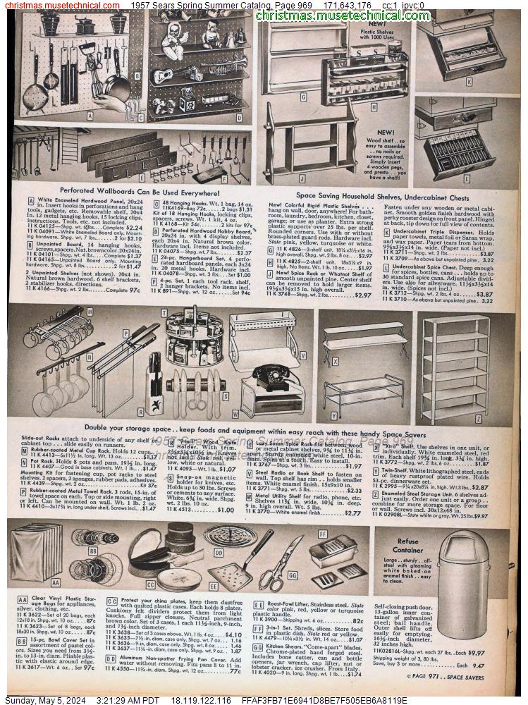 1957 Sears Spring Summer Catalog, Page 969