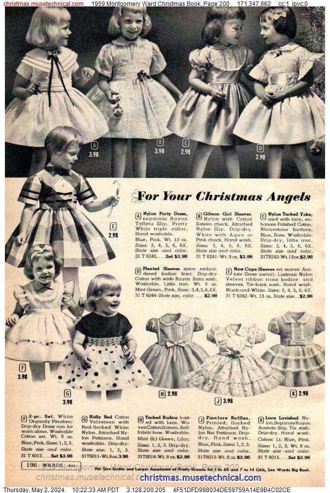 1959 Montgomery Ward Christmas Book, Page 200