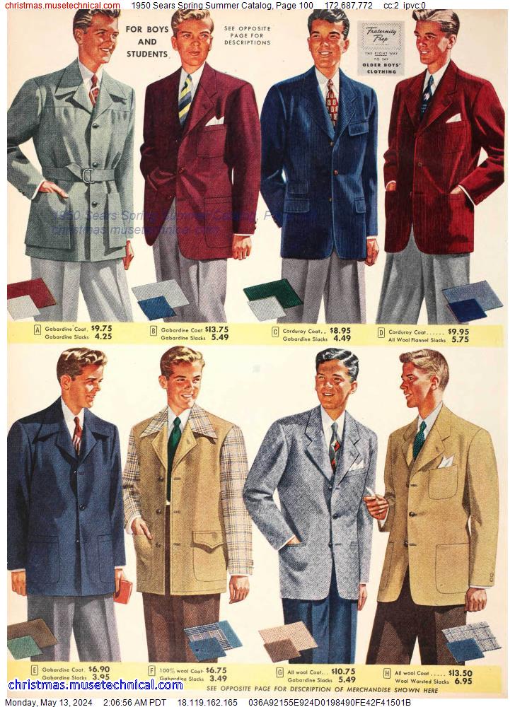 1950 Sears Spring Summer Catalog, Page 100 - Catalogs & Wishbooks