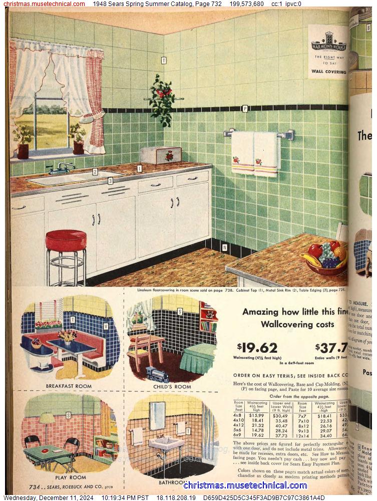 1948 Sears Spring Summer Catalog, Page 732