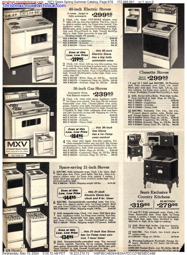1971 Sears Spring Summer Catalog, Page 678