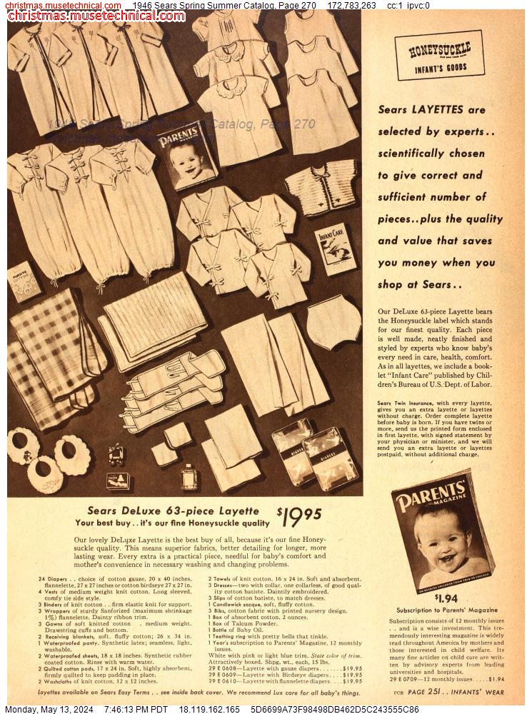1946 Sears Spring Summer Catalog, Page 270