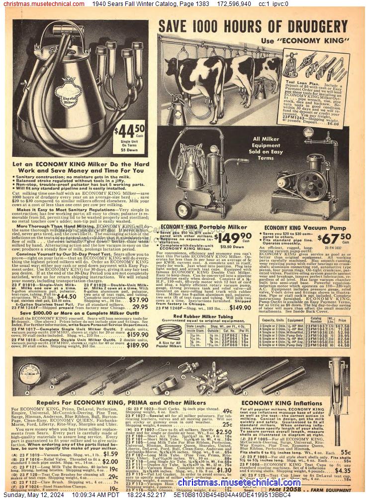 1940 Sears Fall Winter Catalog, Page 1383