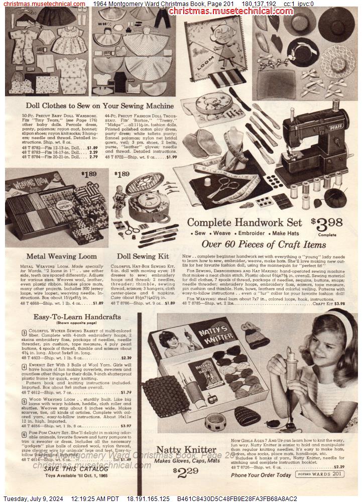 1964 Montgomery Ward Christmas Book, Page 201