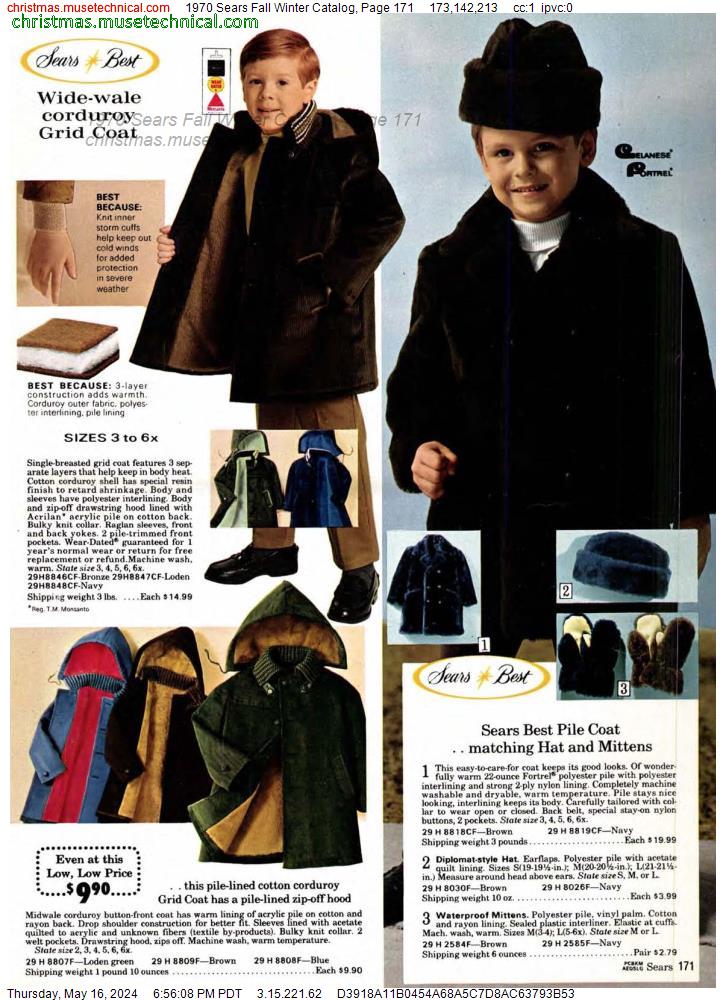 1970 Sears Fall Winter Catalog, Page 171