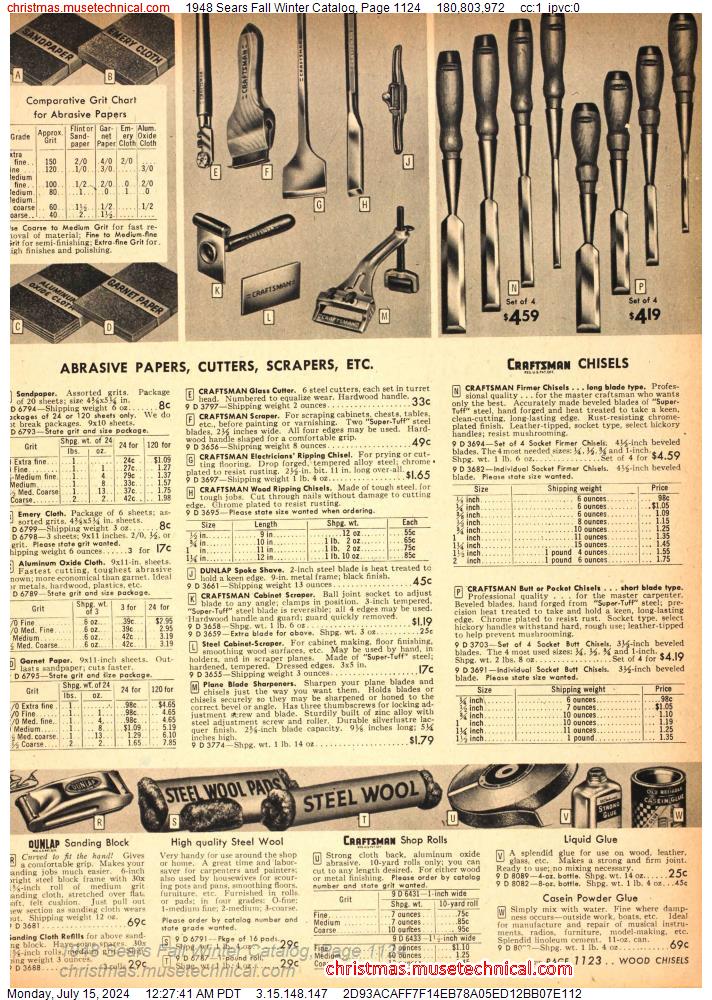 1948 Sears Fall Winter Catalog, Page 1124