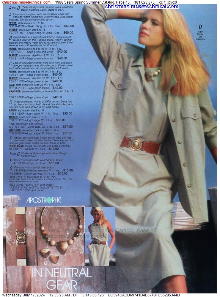 1988 Sears Spring Summer Catalog, Page 45