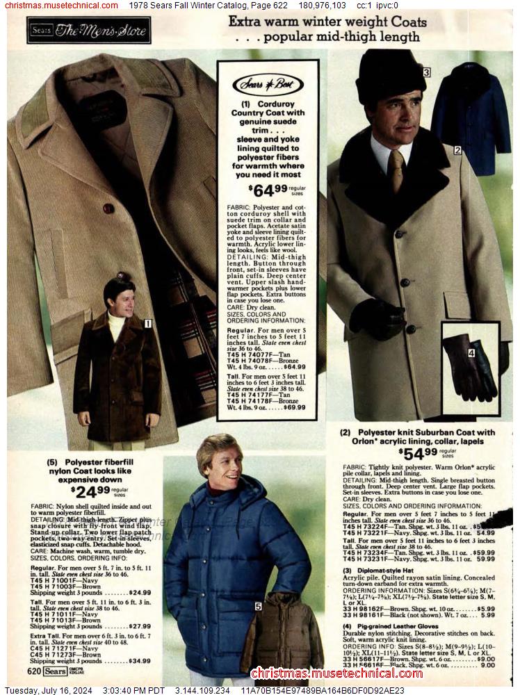 1978 Sears Fall Winter Catalog, Page 622
