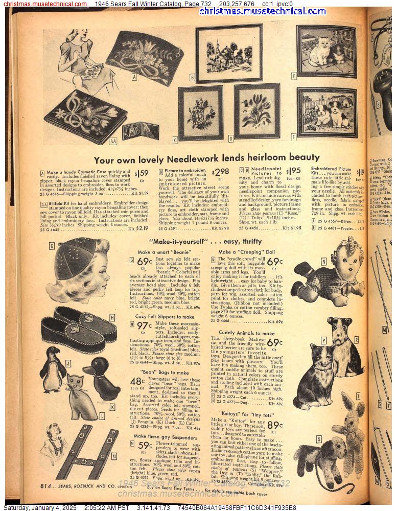 1946 Sears Fall Winter Catalog, Page 732