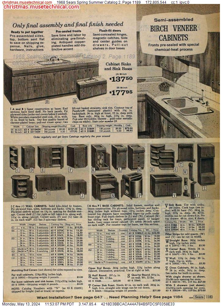 1968 Sears Spring Summer Catalog 2, Page 1189