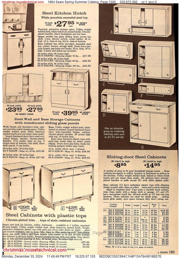 1964 Sears Spring Summer Catalog, Page 1285