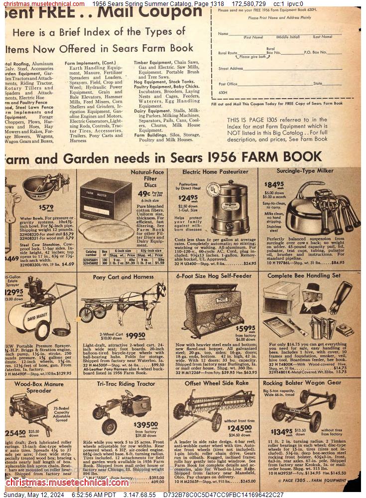 1956 Sears Spring Summer Catalog, Page 1318