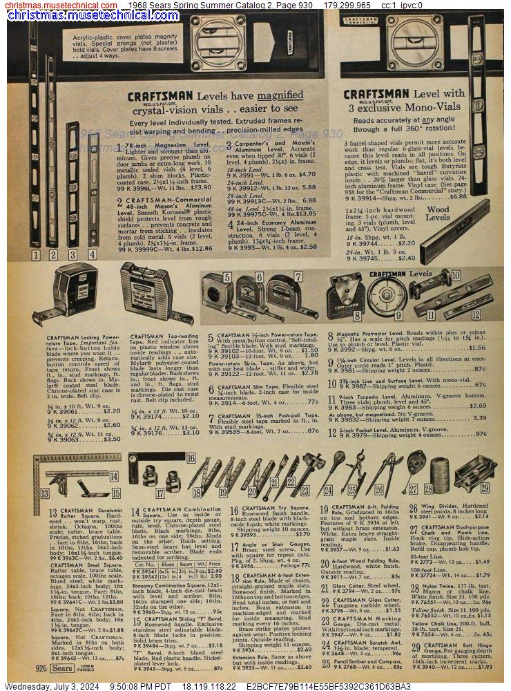 1968 Sears Spring Summer Catalog 2, Page 930