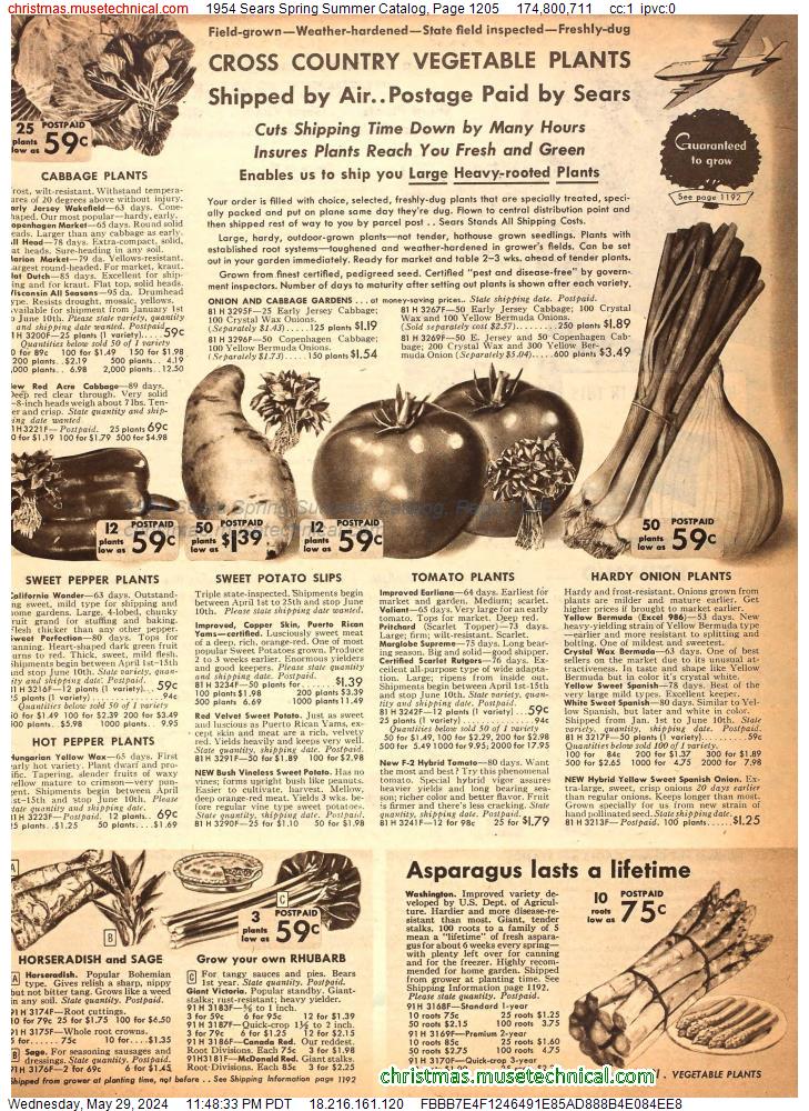 1954 Sears Spring Summer Catalog, Page 1205