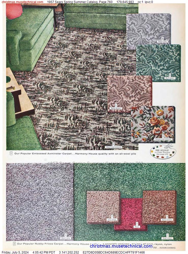 1957 Sears Spring Summer Catalog, Page 760