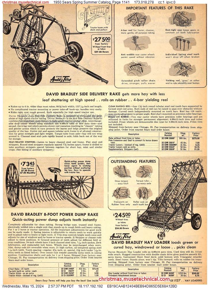 1950 Sears Spring Summer Catalog, Page 1141