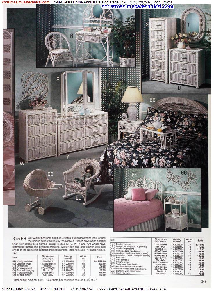 1989 Sears Home Annual Catalog, Page 349
