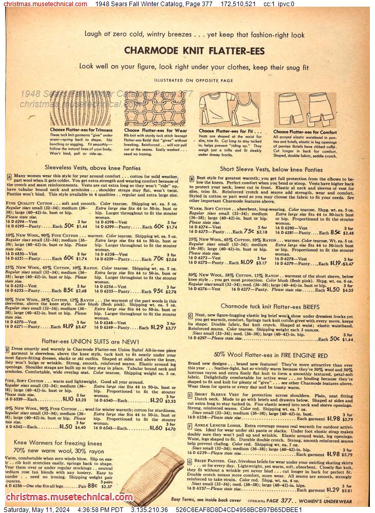 1948 Sears Fall Winter Catalog, Page 377