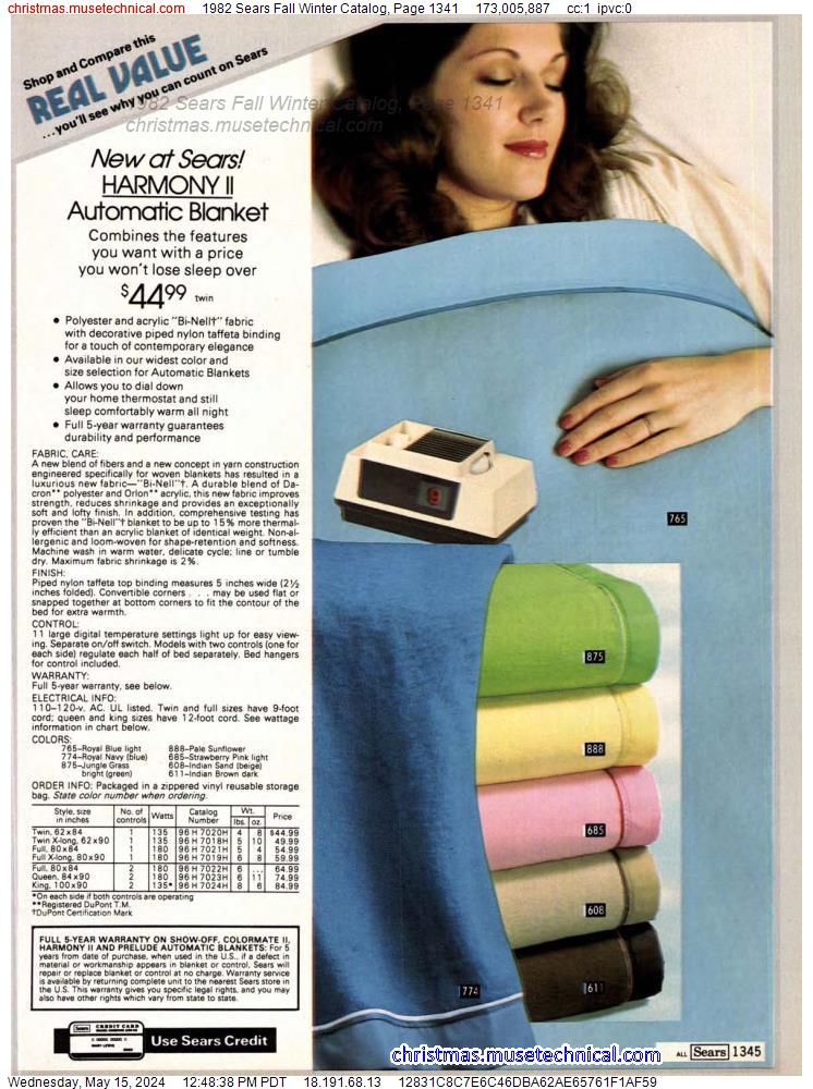 1982 Sears Fall Winter Catalog, Page 1341