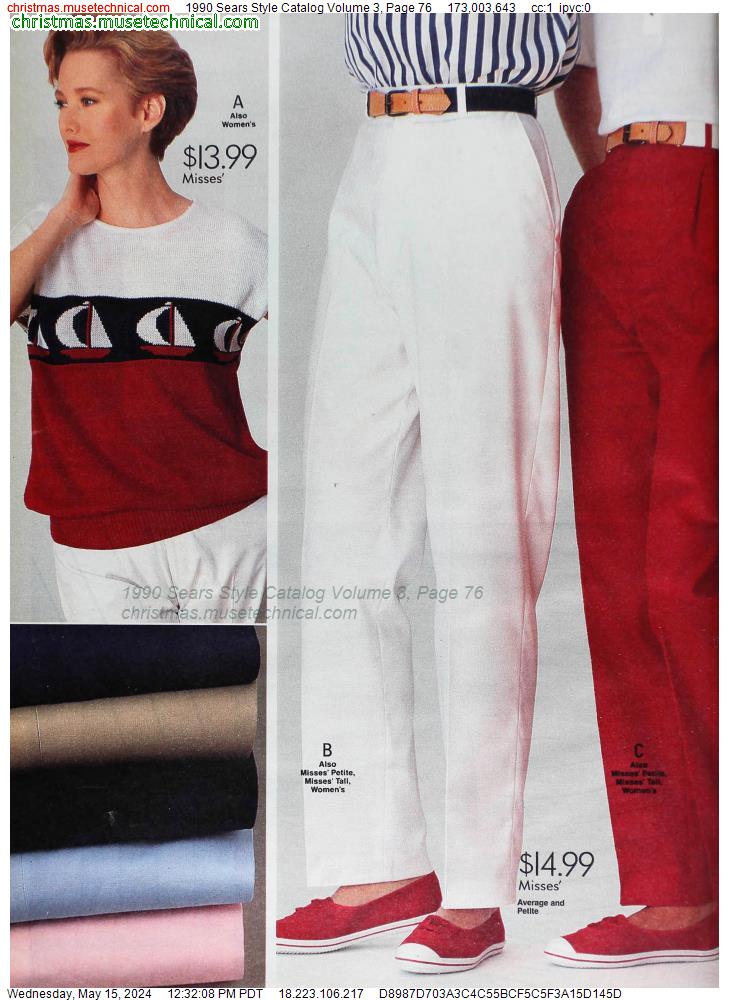1990 Sears Style Catalog Volume 3, Page 76