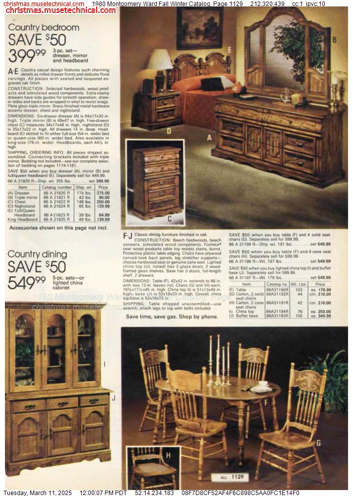 1980 Montgomery Ward Fall Winter Catalog, Page 1129