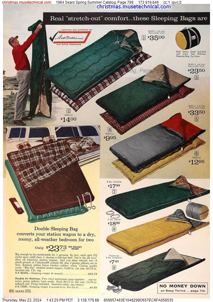 1964 Sears Spring Summer Catalog, Page 789