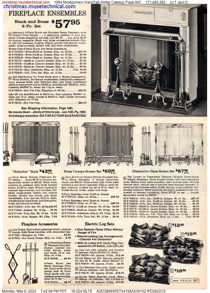 1964 Montgomery Ward Fall Winter Catalog, Page 897