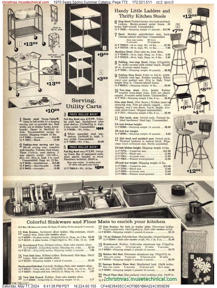 1970 Sears Spring Summer Catalog, Page 772