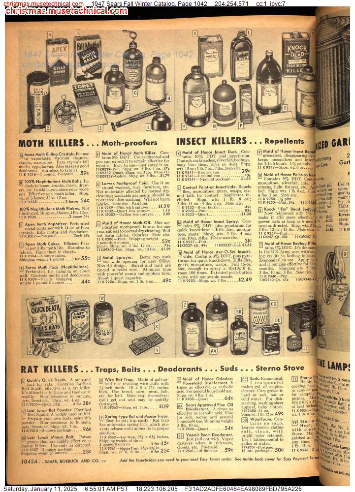 1947 Sears Fall Winter Catalog, Page 1042