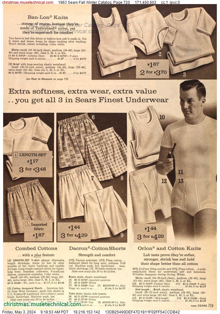 1963 Sears Fall Winter Catalog, Page 720