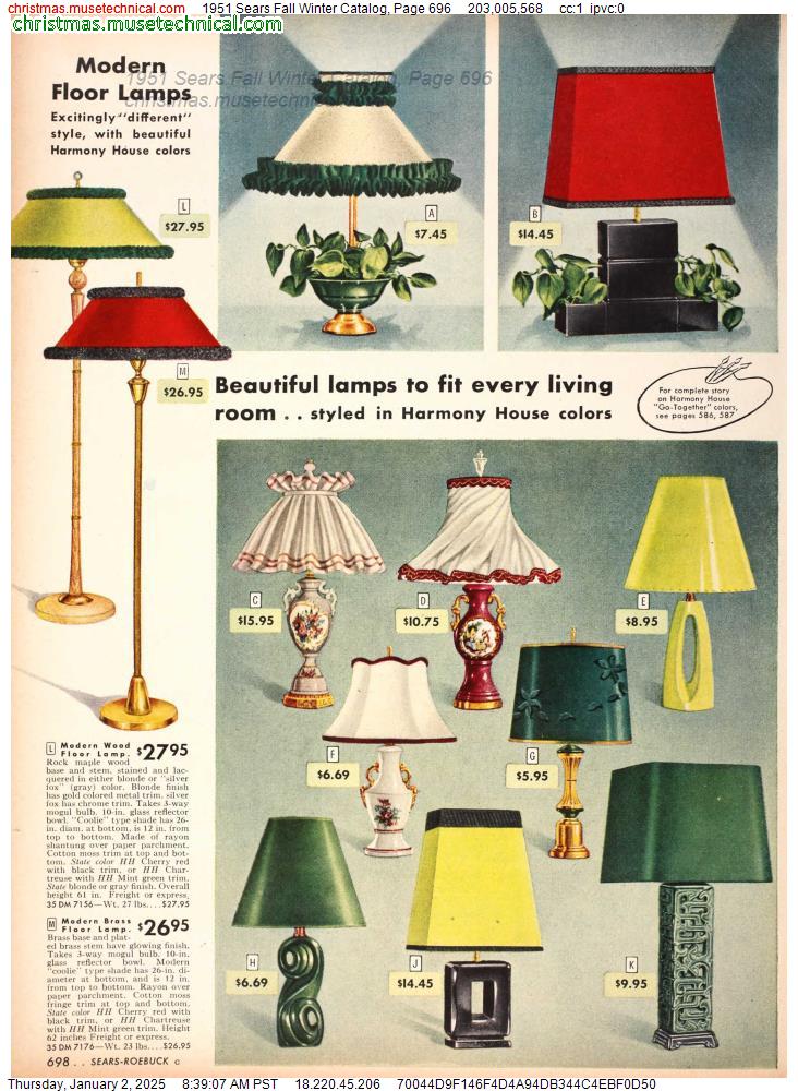 1951 Sears Fall Winter Catalog, Page 696