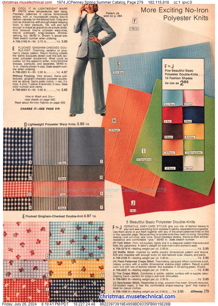 1974 JCPenney Spring Summer Catalog, Page 279