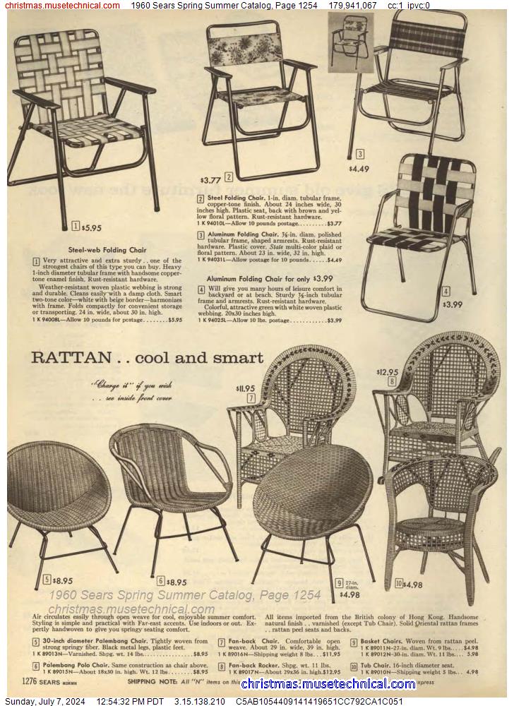 1960 Sears Spring Summer Catalog, Page 1254