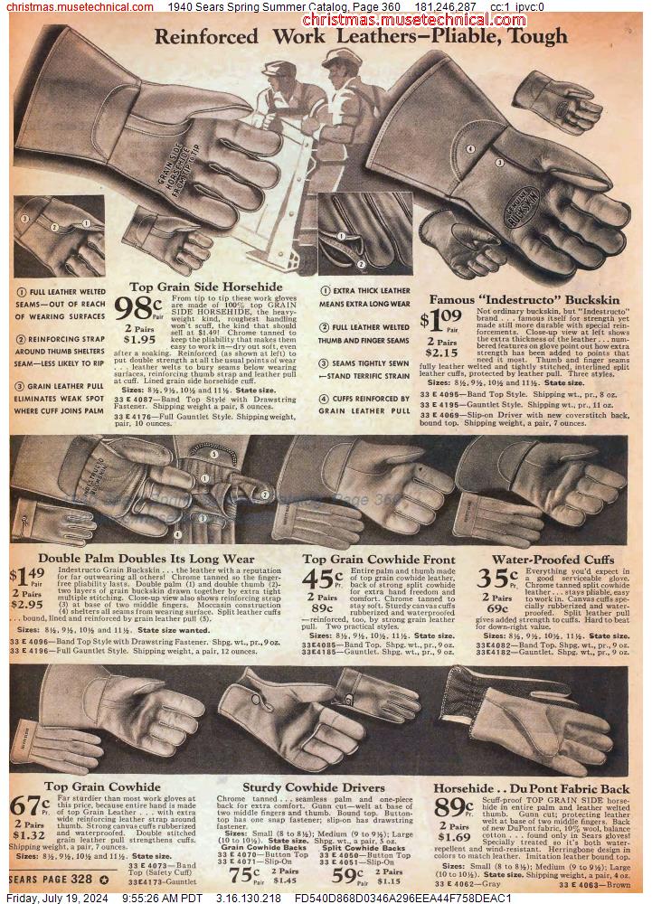 1940 Sears Spring Summer Catalog, Page 360