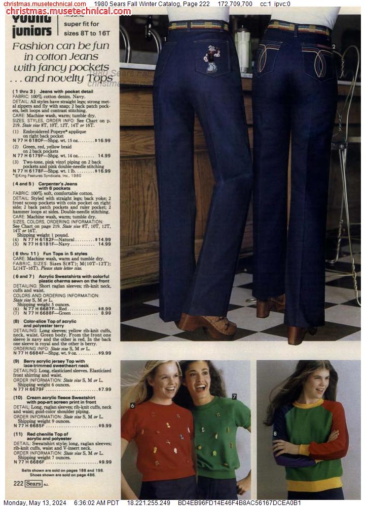1980 Sears Fall Winter Catalog, Page 222 - Catalogs & Wishbooks