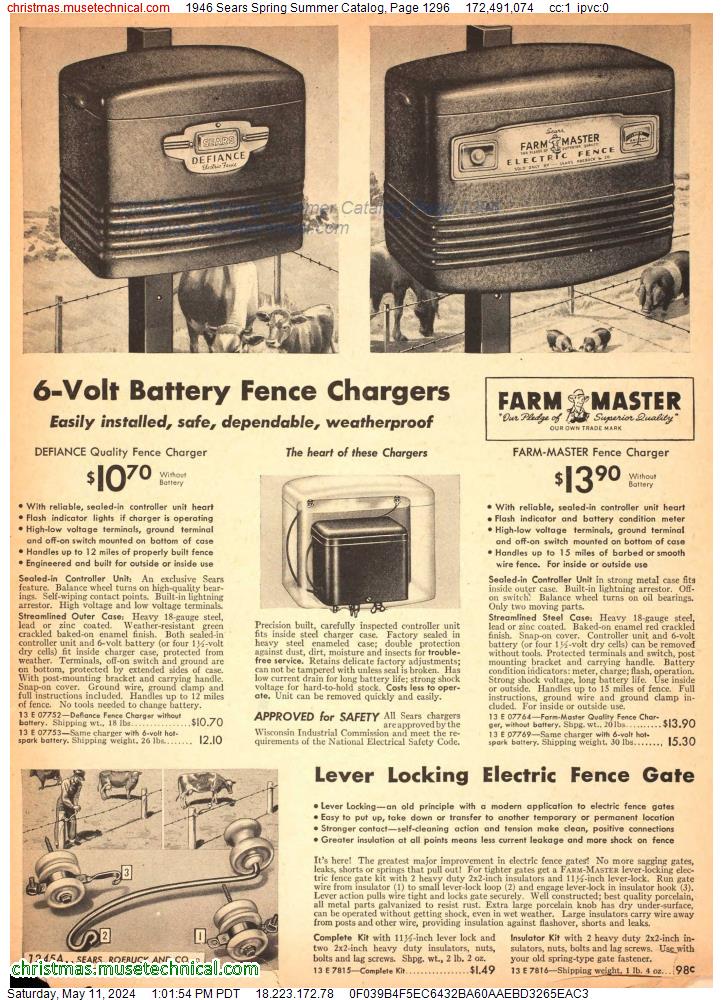 1946 Sears Spring Summer Catalog, Page 1296