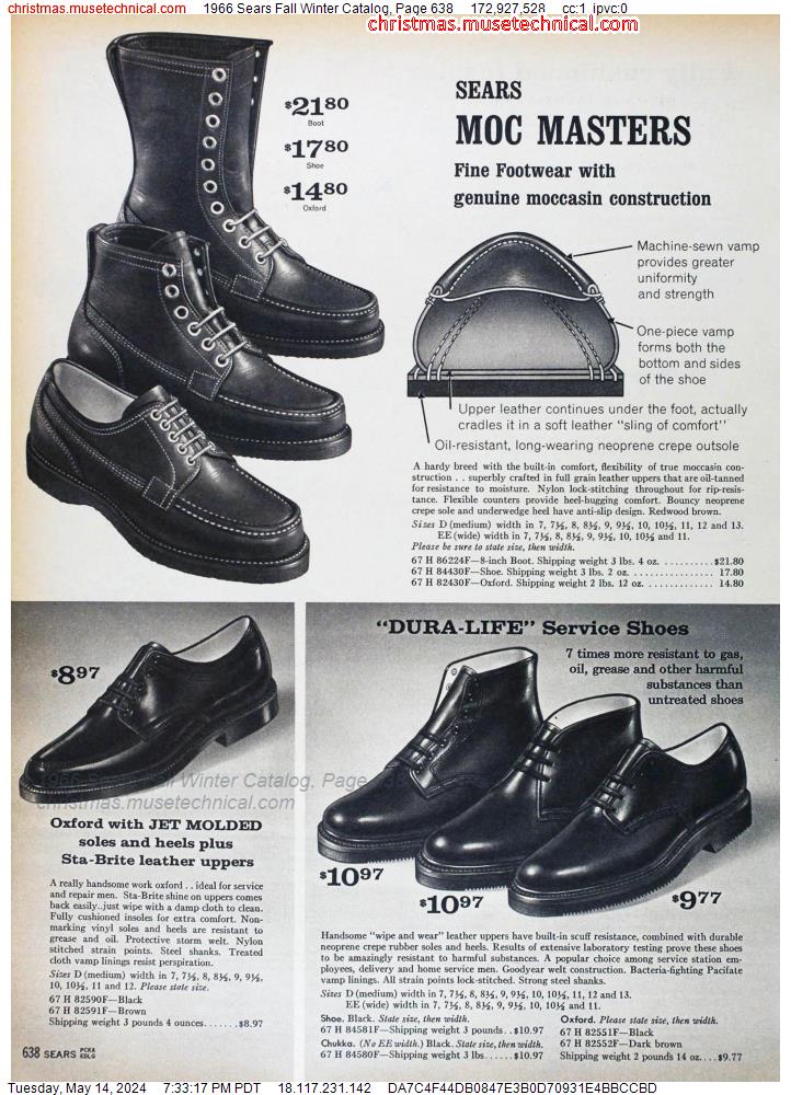 1966 Sears Fall Winter Catalog, Page 638