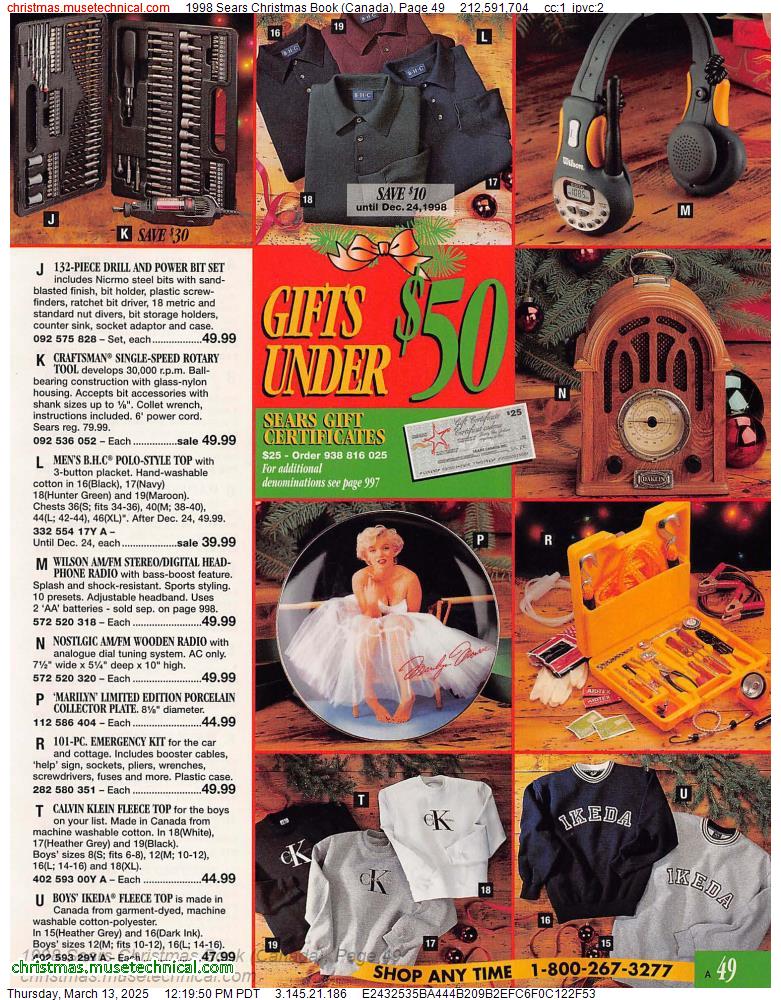 1998 Sears Christmas Book (Canada), Page 49