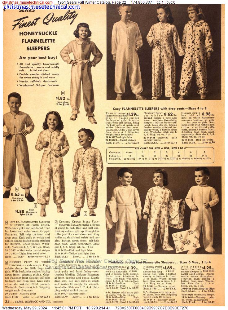 1951 Sears Fall Winter Catalog, Page 22