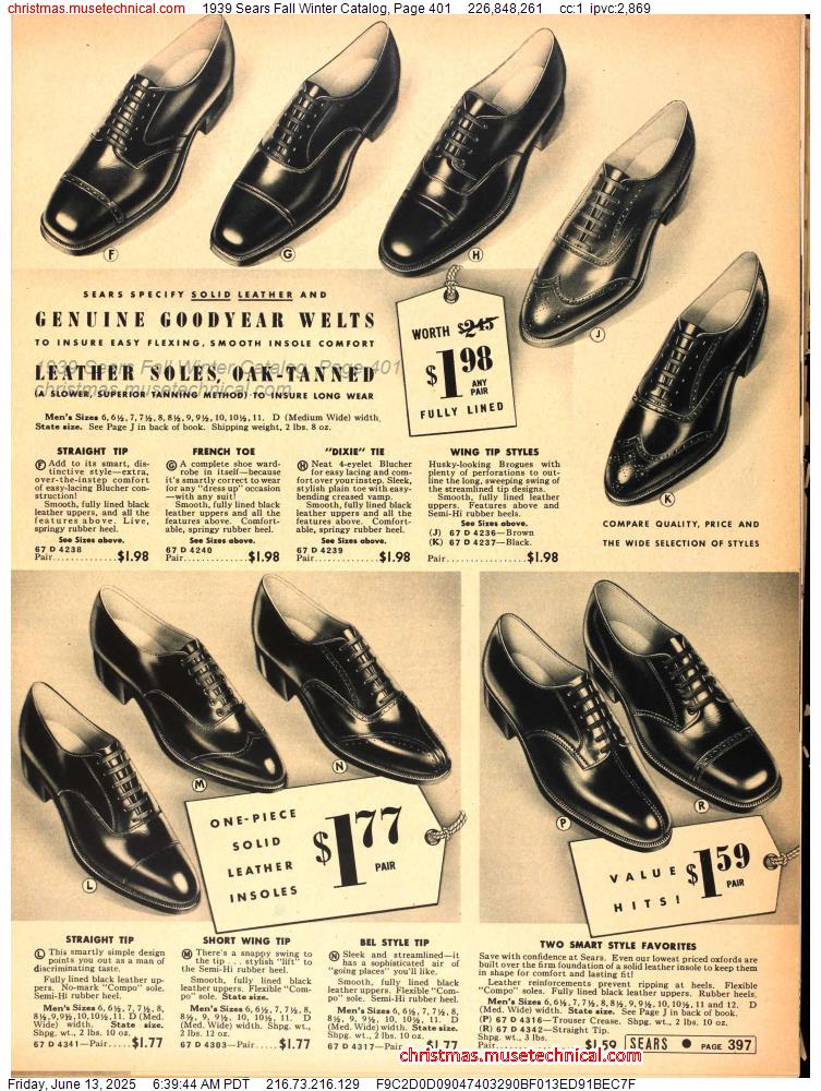 1939 Sears Fall Winter Catalog, Page 401