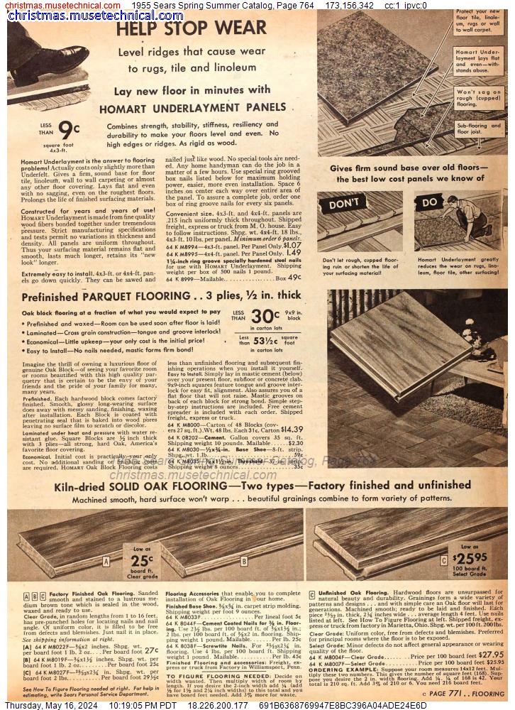 1955 Sears Spring Summer Catalog, Page 764