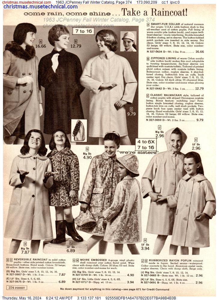 1963 JCPenney Fall Winter Catalog, Page 374