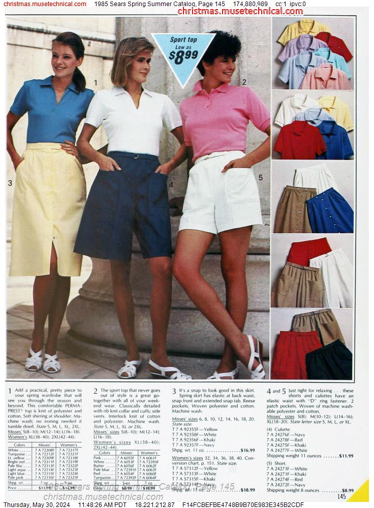 1985 Sears Spring Summer Catalog, Page 145