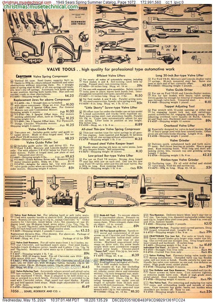 1949 Sears Spring Summer Catalog, Page 1072