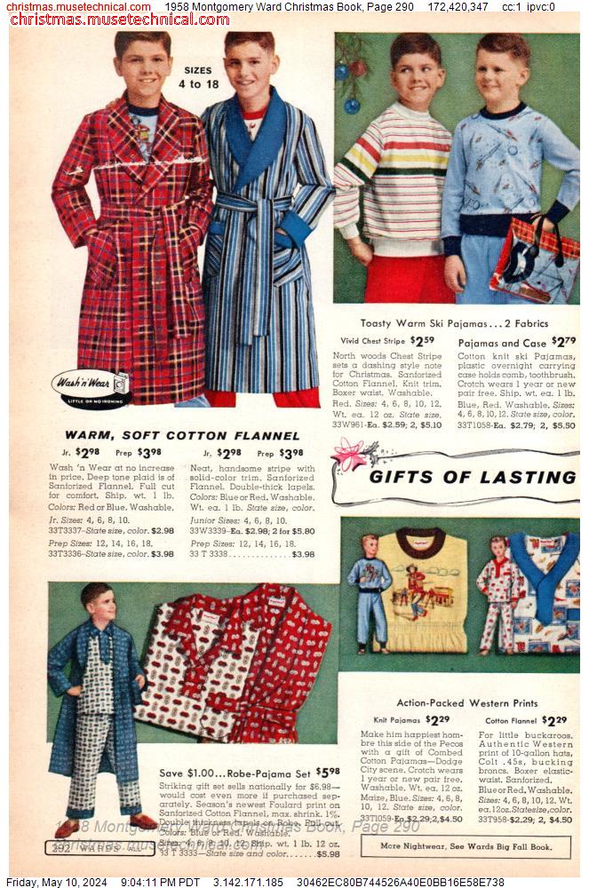1958 Montgomery Ward Christmas Book, Page 290